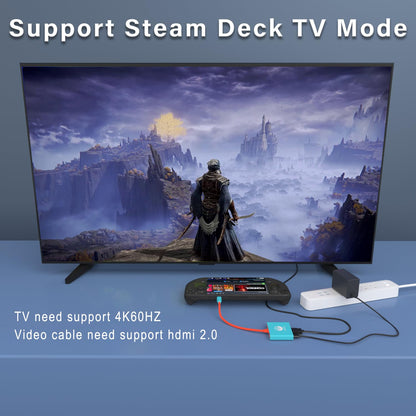 NALENSY Switch Docking Station for Nintendo Switch/OLED/Steam Deck - Portable 4K/60Hz TV Dock Adapter, Blue