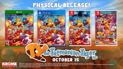 Krome Studios Ty The Tasmanian Tiger HD - PlayStation 4 Game, Model KS01659, HD Graphics, Action-Adventure Fun