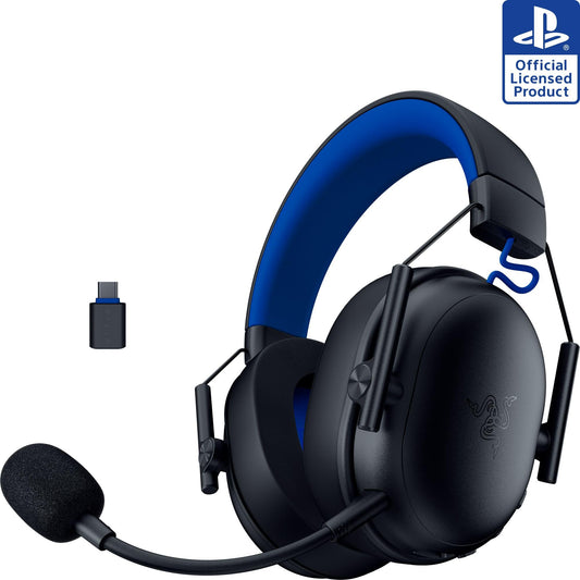 Razer BlackShark V3 X HyperSpeed Wireless Gaming Headset for PS5: 50mm Drivers - Cardioid Mic - 2.4 GHz  Bluetooth - Works with PC  Mac  Nintendo Switch  Smartphone - Long Battery Life - Black