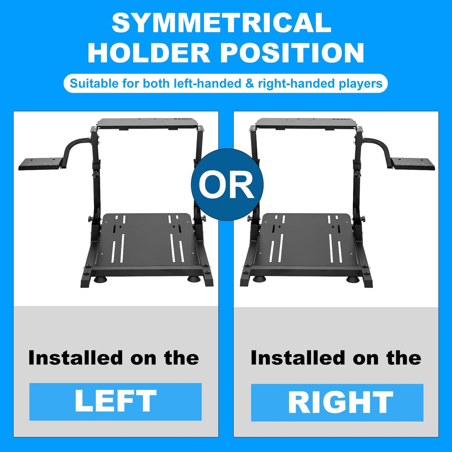 CXRCY Racing Wheel Stand - Height Adjustable & Foldable, Compatible with Logitech G920/G29/G27/G25, Black