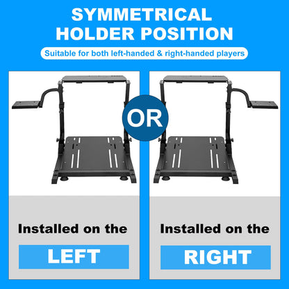 CXRCY Racing Wheel Stand - Height Adjustable & Foldable, Compatible with Logitech G920/G29/G27/G25, Black