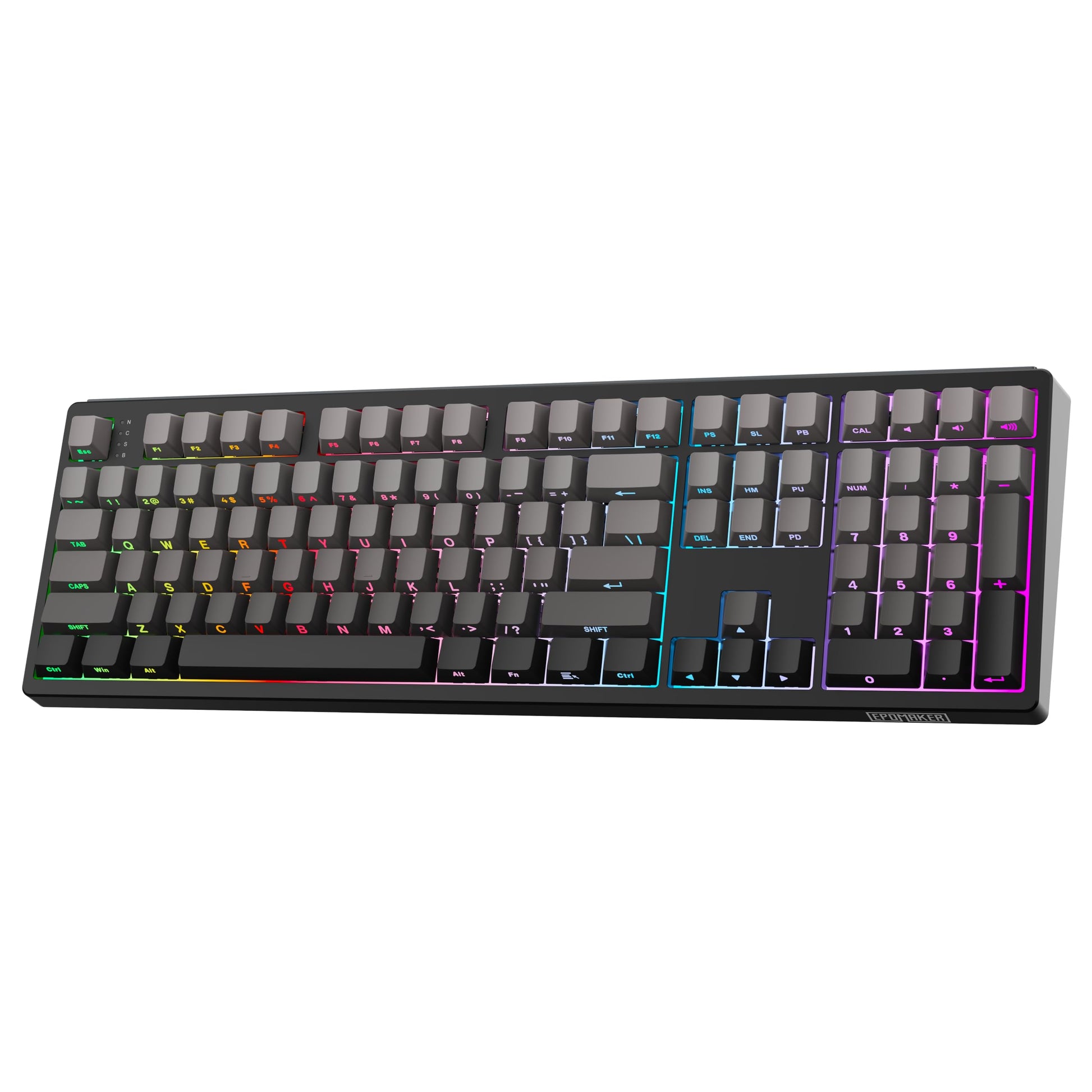 EPOMAKER TH108 Full Size Mechanical Keyboard  Wireless Gaming Keyboard with 8000mAh Battery  Creamy Gasket  108 Keys  Hot Swap  Custom Driver  RGB Backlight (Black  Sea Salt Silent)