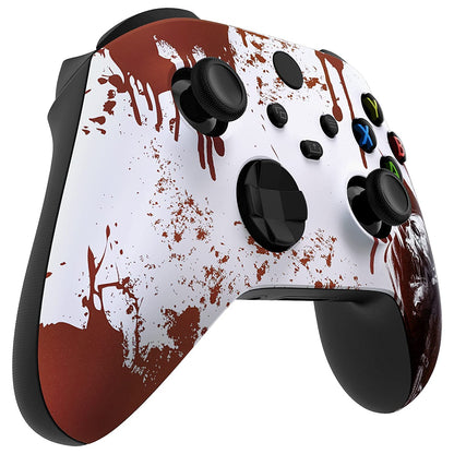 Custom Controllerzz Wireless Controller for Xbox Series X/S & One - Soft Touch Feel - X/S Bloody Zombie Design