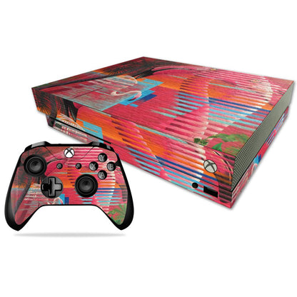 MIGHTY SKINS Xbox One X Skin - Flamboyant Flamingos Vinyl Decal Wrap, Durable & Easy to Apply, Made in USA, Model: MIXBONXCMB-Flamboyant Flamingos