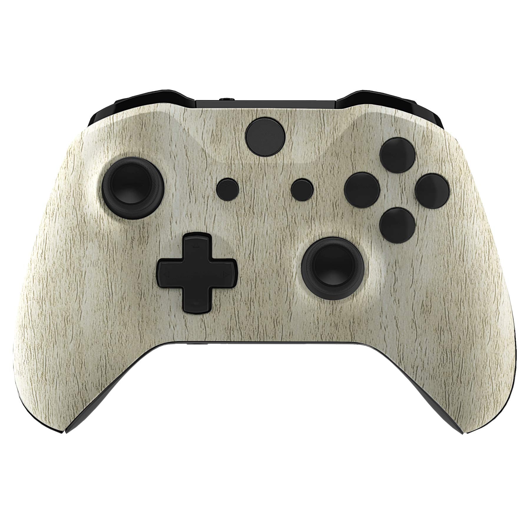 eXtremeRate Pine Wood Grain Patterned Front Housing Shell Faceplate for Xbox One S & Xbox One X Controller Model 1708 - Controller NOT Included