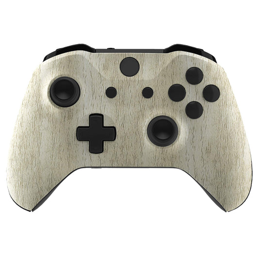 eXtremeRate Pine Wood Grain Patterned Front Housing Shell Faceplate for Xbox One S & Xbox One X Controller Model 1708 - Controller NOT Included