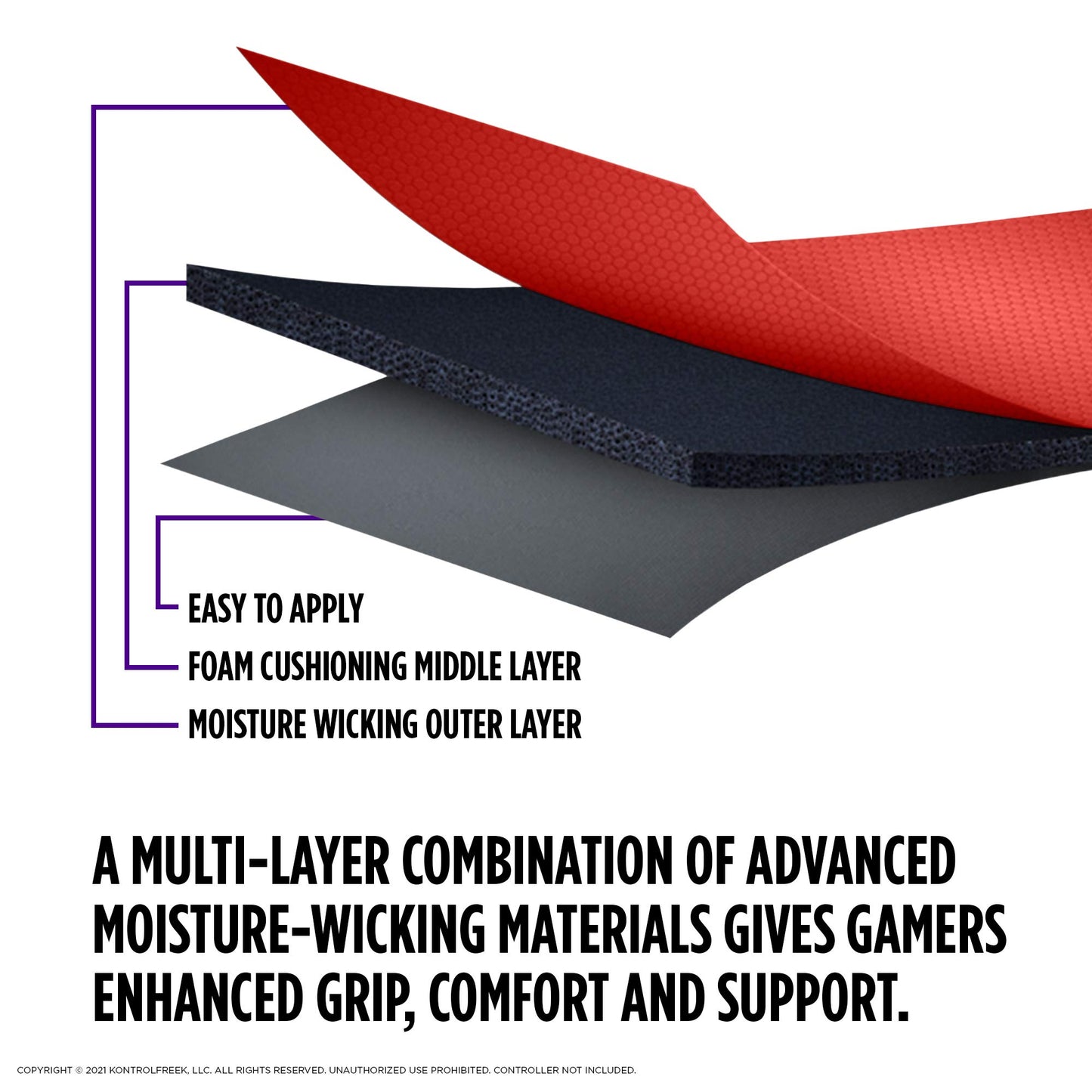 KontrolFreek Performance Grips for Nintendo Switch Pro Controller - Inferno Red, Model RED-4777-PRO