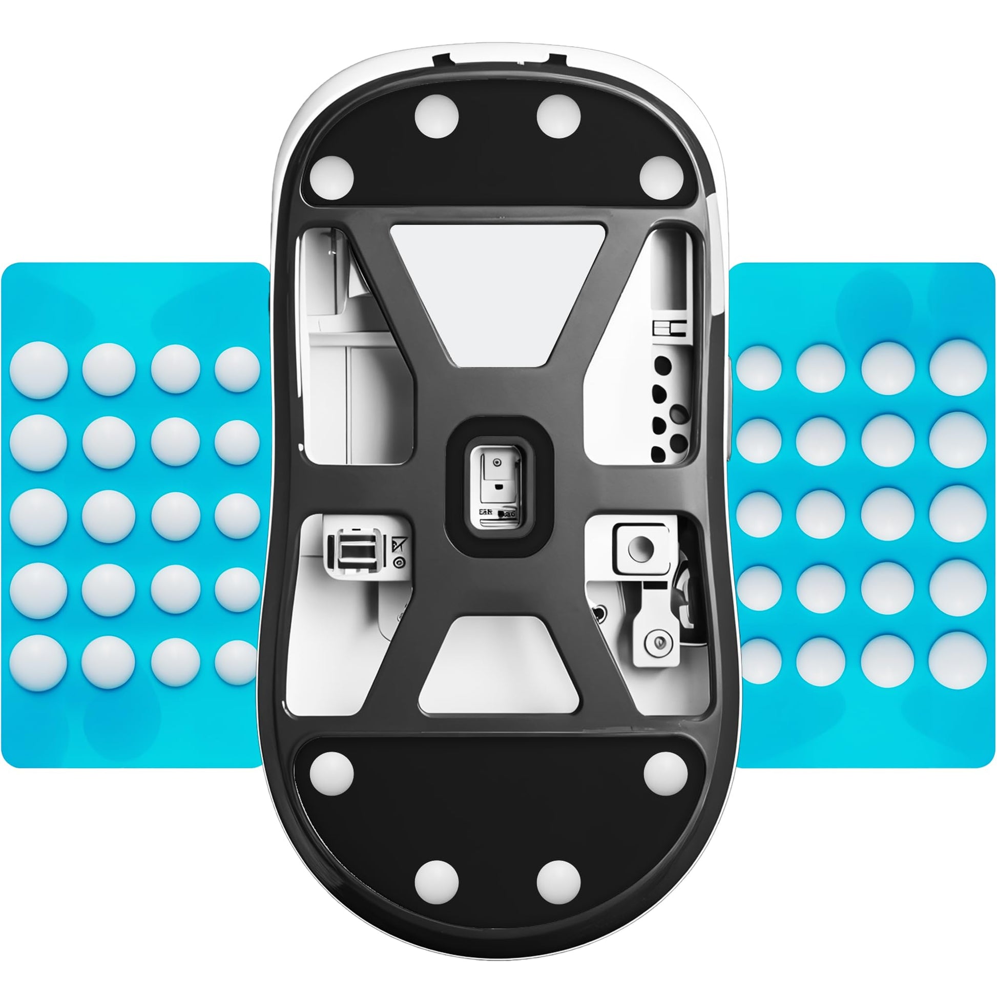 ESPTIGER ICE V2 DIY Universal Mouse Skates  40-Piece PTFE Dots  4 Sizes  White | Smooth Glide Feet with Curved Edges and 3M Adhesive for Custom Upgrades