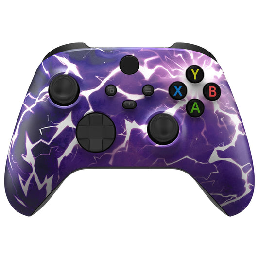 eXtremeRate Custom Shell for Xbox Series X & S Controller - Revitalize Your Controller - Thunder Magic Replacement Accessories Front Housing Cover for Xbox Core Controller [Control NOT Included]