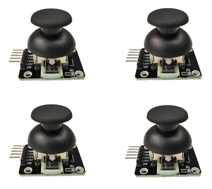 DIYables Joystick for Arduino & Raspberry Pi - 4 Pieces, Black, Model DIY-JOYSTICK