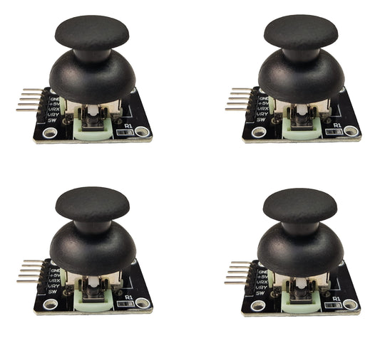 DIYables Joystick for Arduino & Raspberry Pi - 4 Pieces, Black, Model DIY-JOYSTICK