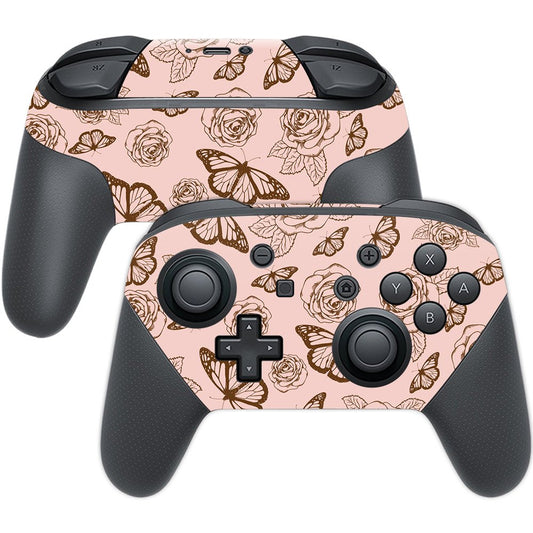 MightySkins Skin Compatible with Nintendo Switch Pro Controller - Butterfly Party | Protective, Durable, and Unique Vinyl Decal 