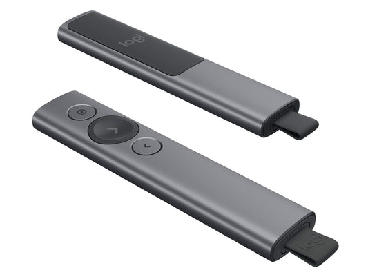 Logitech Spotlight Presentation Remote, Model 910-004861, Grey Color