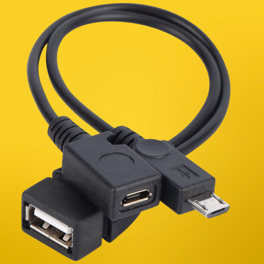 TV xStream OTG Power Cable for Firestick 4K - High-Speed USB Adapter, 6-Inch, Black, Model 4351658914