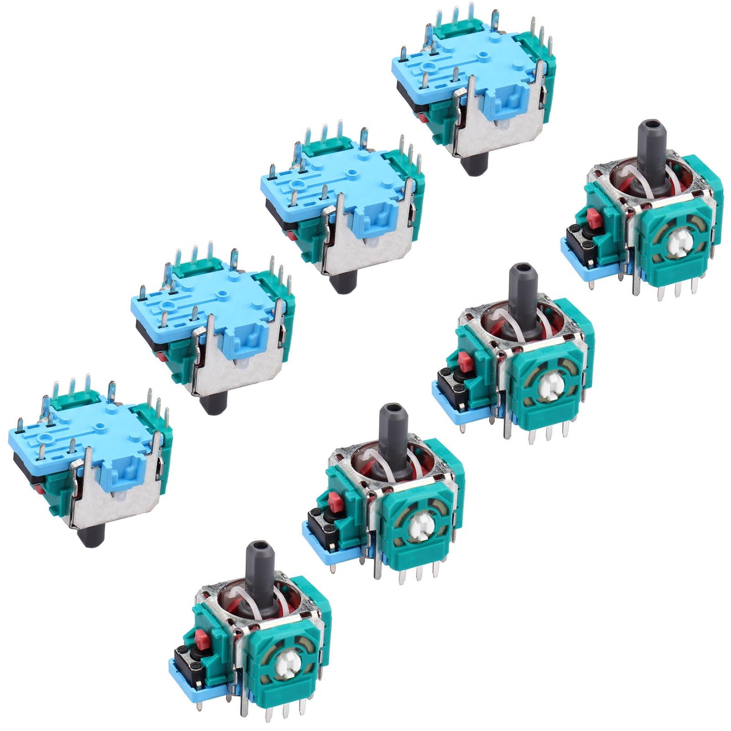 Ikpek 8pcs Joystick Replacement for PS5 Controller - Blue 3D Analog Sensor Rocker Module