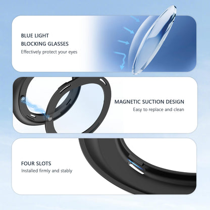 STARTRC GAMES Blue Light Blocking Glasses Kit for Meta Quest 3 - Anti-Fog Wipe, Lens Protector, Glasses Spacer, Anti-Scratch Ring