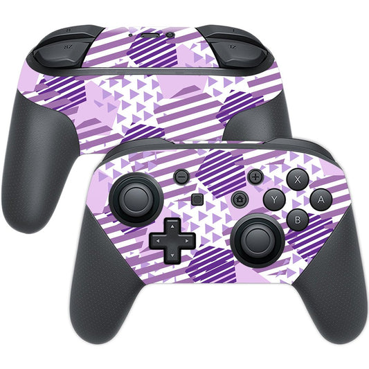 MightySkins Skin Compatible with Nintendo Switch Pro Controller wrap Cover Sticker Skins Purple Pentagon