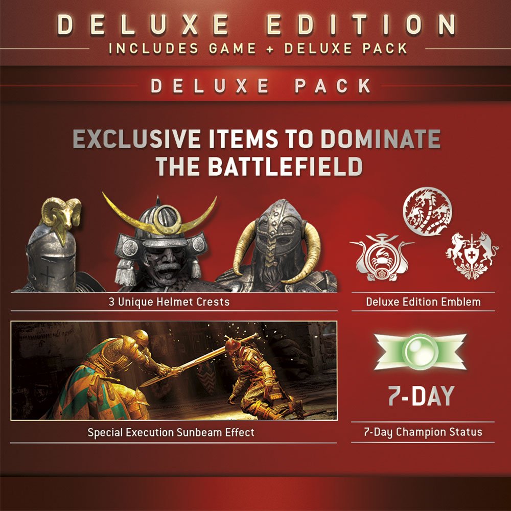 Ubisoft For Honor: Deluxe Edition - Xbox One, Includes Extra Content, Model UBP50461084