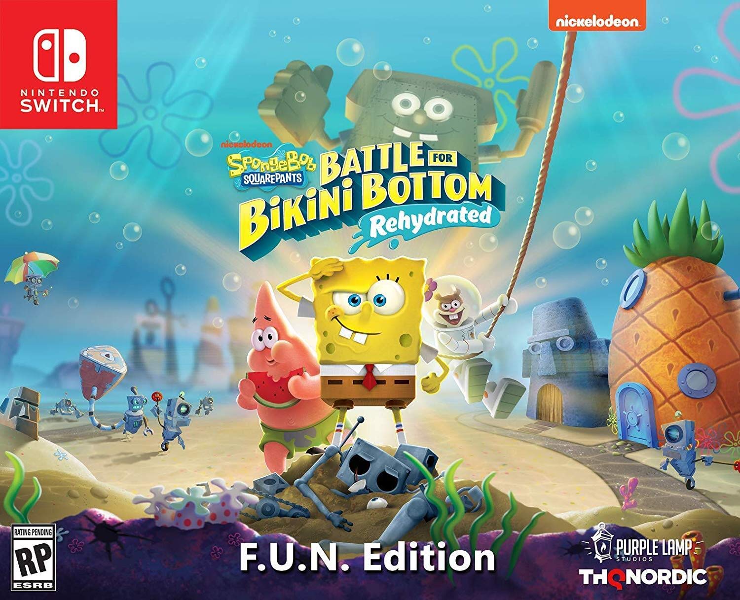 THQ Nordic Spongebob Squarepants: Battle for Bikini Bottom - Rehydrated F.U.N. Edition for Nintendo Switch (Model 22516)
