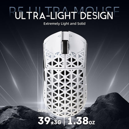 ATTACK SHARK R5Ultra 8K Wireless Gaming Mouse - 42000 DPI, Ultra-Lightweight, White