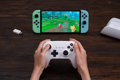 8Bitdo Ultimate Bluetooth Controller - Wireless Pro Controller with Hall Effect Joystick, Compatible with Switch, Windows, Steam Deck, White