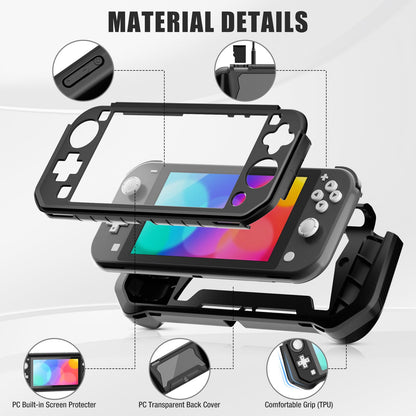 EveClap Switch Lite Protective Case - Shockproof Hard Grip - Black - Model LITE-Black-1