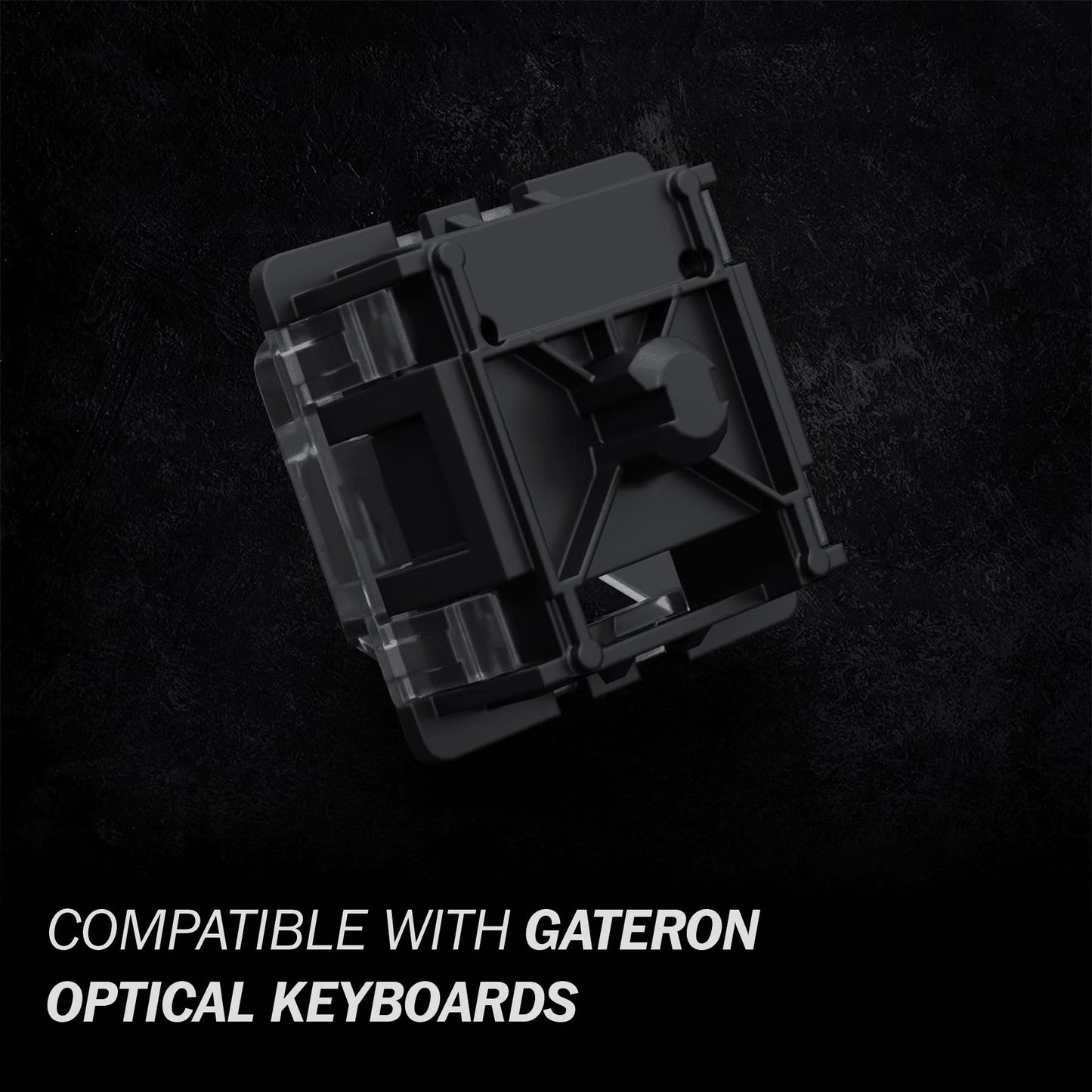 GATERON KS-15 Optical Switches - 65 PCS, 35g Linear, Yellow Clear Top RGB for MX Mechanical Gaming Keyboard