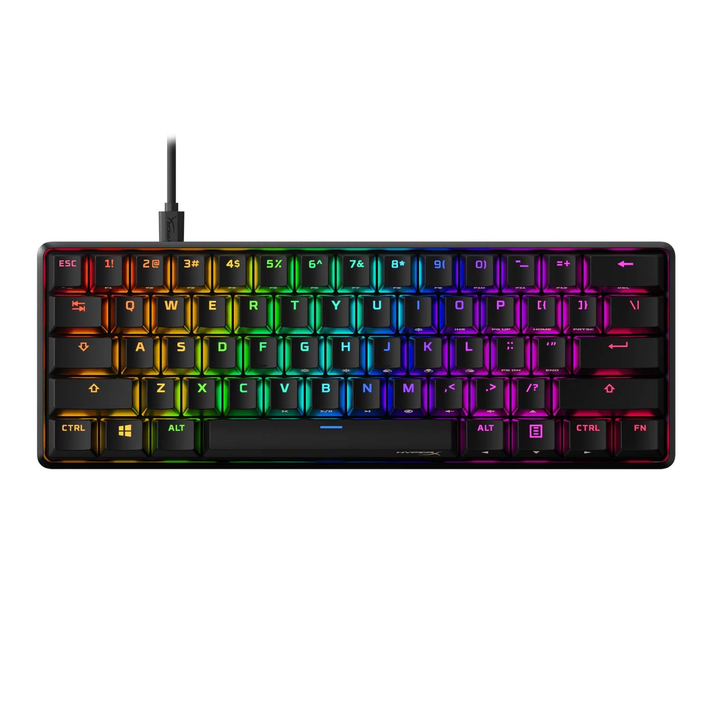 Hypeformula Alloy Origins 60 - Mechanical Gaming Keyboard  Ultra Compact 60% Form Factor  Double Shot PBT Keycaps  RGB LED Backlit  NGENUITY Software Compatible - Linear Hypeformula Red Switch Black