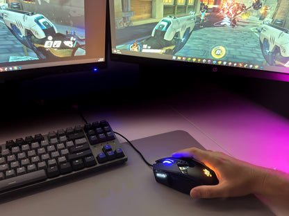 MOJO-HOME MOJO Pro Performance Silent Gaming Mouse - Wired, 12000 DPI, 9 Programmable Buttons, Black, Model MJ-189