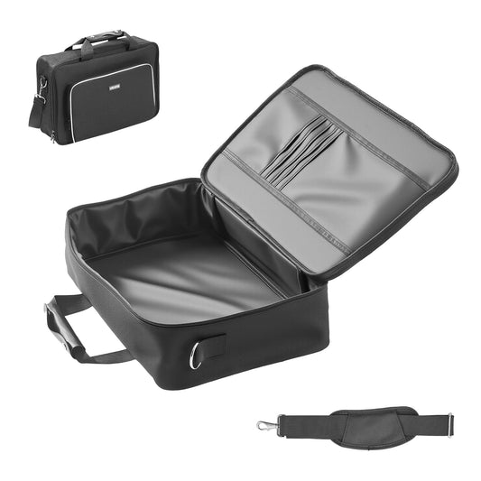 VEVOR PS5 Carrying Case - Waterproof Nylon Travel Bag for PS5 & PS5 Slim, Spacious Design, Soft Lining, Black
