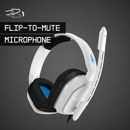 ASTRO Gaming A10 Wired Gaming Headset - Lightweight, Damage Resistant, 3.5mm Jack - One Size - White/Blue - Model 939-001845