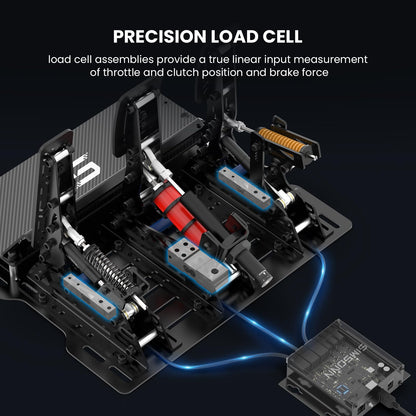 SIMSONN PRO X Ultra Sim Racing Pedals with Pressure Sensor Load Cell - Model PRO-P3-H1, Color PROX-P3-H1