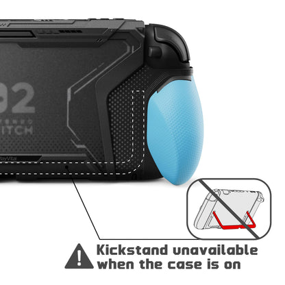 PlayVital Switch 2 Beyond-Grip Dockable Case - Ergonomic Grips, Military-Grade Protection, 2 Joystick Caps, Blue & Orange