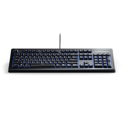 SteelSeries Apex 100 Gaming Keyboard - Tactile & Silent - Blue LED Backlit - Splash Resistant - Model 64435