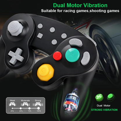 DTCGBIN Wireless Controller for Nintendo Switch/PC - One-Button Wake Up, 4-Level Vibration, Black