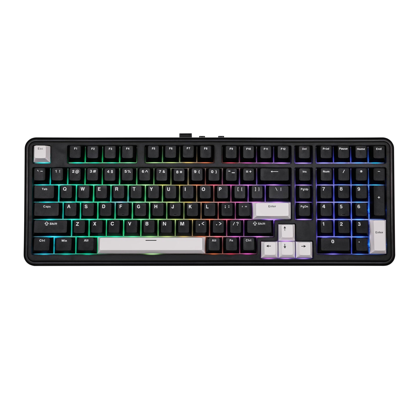EPOMAKER TH99 Wireless Mechanical Keyboard with Lubed Silent Switch  Quiet Gaming Keyboard  8000mAh Creamy Gasket RGB Backlit Numpad PBT Keycap Hot Swappable for Gamers/Office (Black)