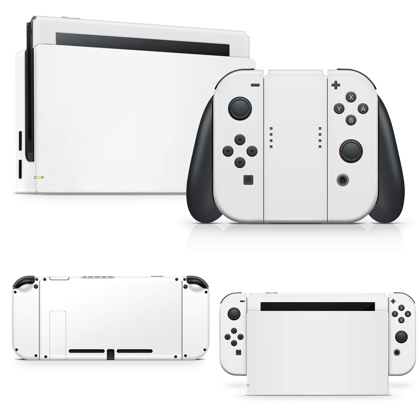 giZmoZ n gadgetZ White Vinyl Skin Decal for Nintendo Switch Console + 1 Controller - GNG-Switch-WHITE-SKINS