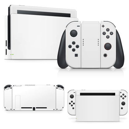 giZmoZ n gadgetZ White Vinyl Skin Decal for Nintendo Switch Console + 1 Controller - GNG-Switch-WHITE-SKINS