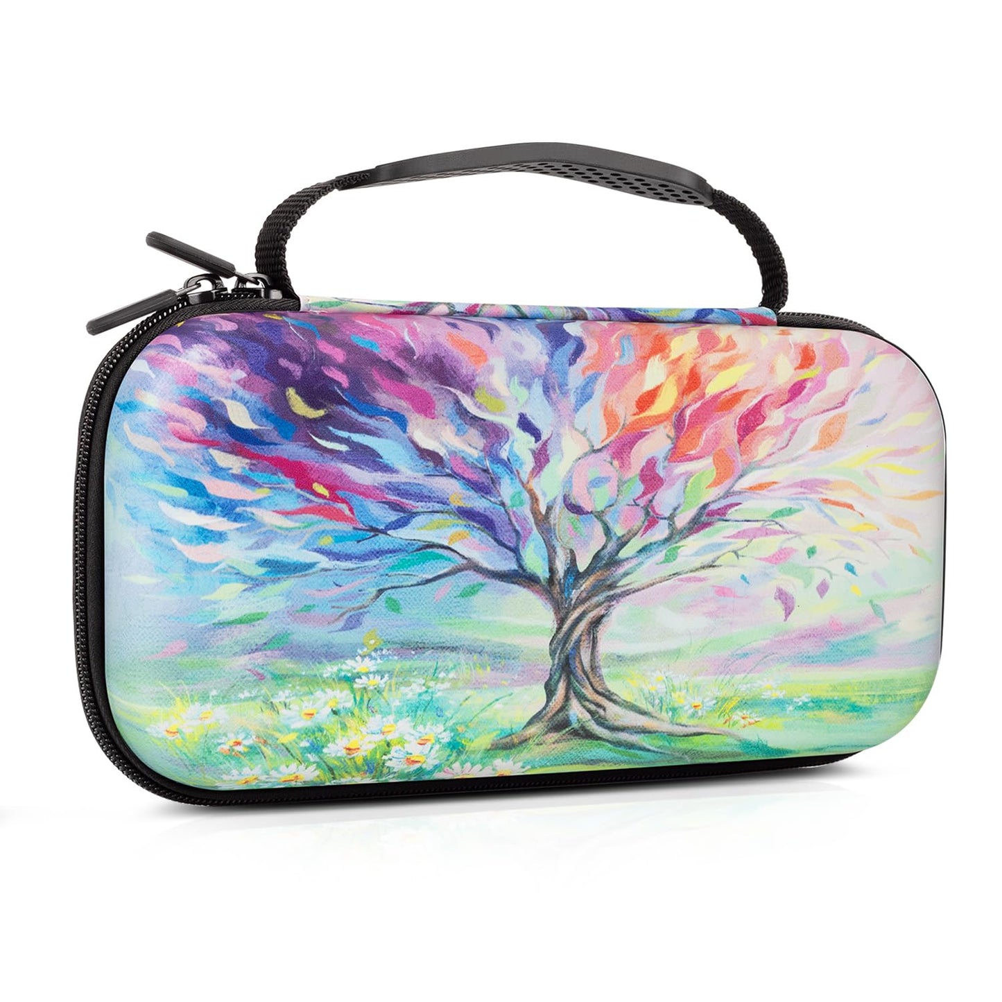 Nintendo Switch OLED Case  Ninentdo Switch Cases  Carry Case for Nintendo Switch Boy Girls Travel Storage Hard Shell with 16 Game Card Slot for Switch Console Joy-Con&Accessories Seasons Tree of Life