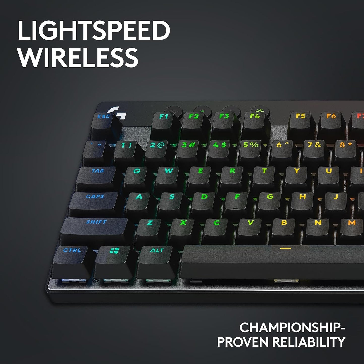 Logitech G PRO X TKL Wireless Gaming Keyboard - Tenkeyless, LIGHTSYNC RGB, PBT Keycaps, Tactile Switches (GX Brown), Black
