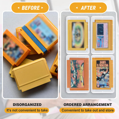 Reallnaive 16 Pcs Transparent Game Case Box for GBA DS 3DS DSI - Anti Dust, Big Storage, 2.56 x 1.57 Inch - Ideal for