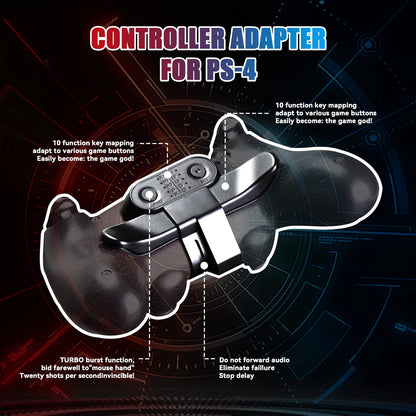 Semaiki PS4 Controller Back Paddles - Turbo & Memory Function, Black Dominator Mod Kit