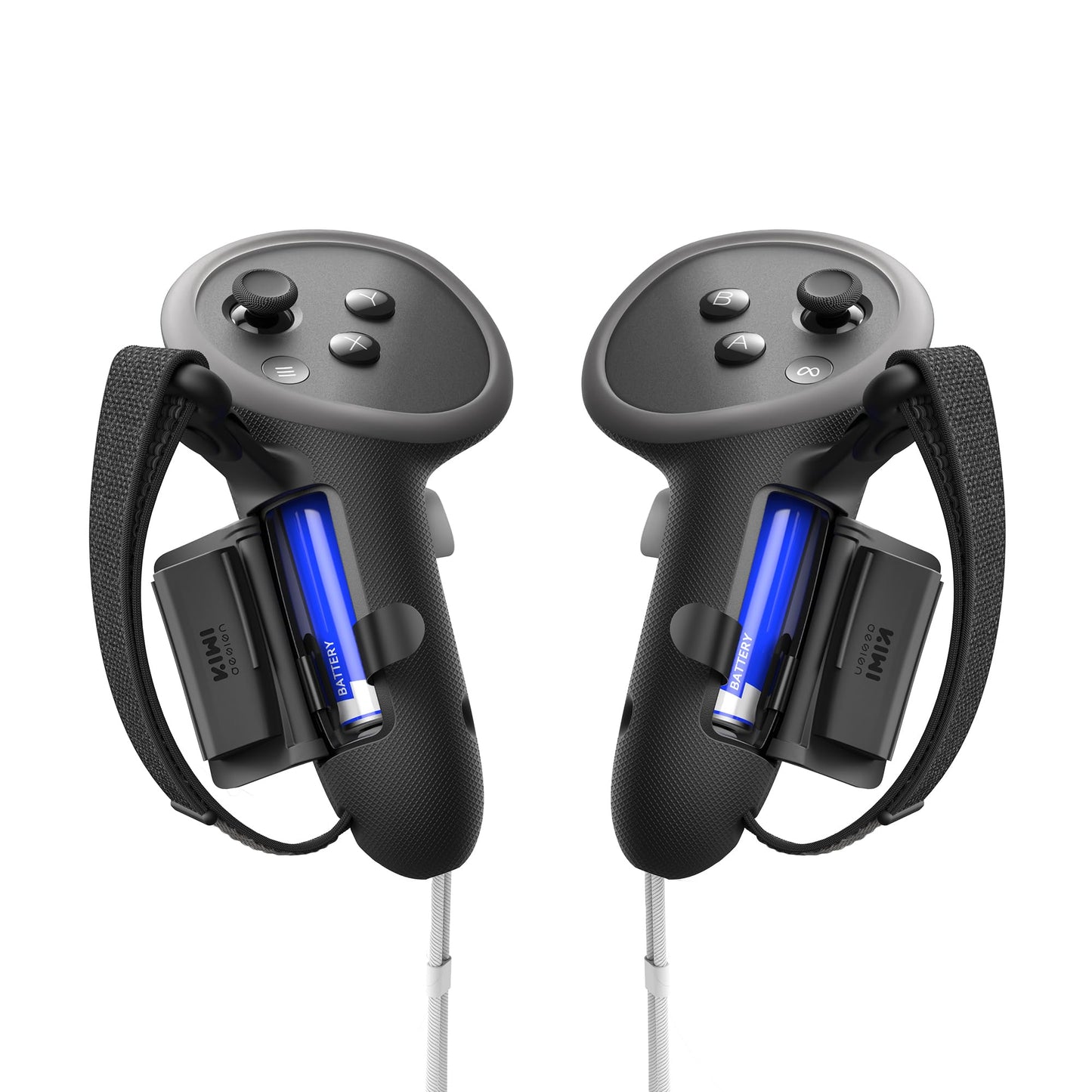 KIWI design Controller Grips Protector for Oculus/Meta Quest 3/3S, Non-Slip, Grey, G4 Pro, Model QG06