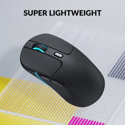 Keychron M3 Wireless Mouse - PAW3395 Sensor, 26,000 DPI, 2.4 GHz/Bluetooth 5.1, Ergonomic Design, Black