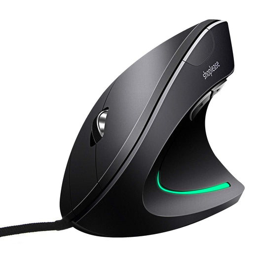 shoplease Wired Vertical Mouse  Optical Ergonomic Mouse with 4 Adjustable 800/1200/2000/3200  5 Buttons USB Computer Mouse  playter for Large and Medium Sized Hands