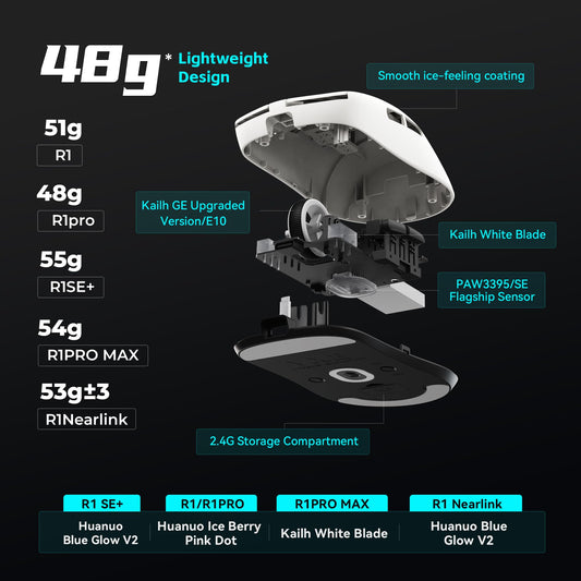 ATKGEAR ATK VXE Dragonfly R1 Wireless Gaming Mouse, 26000 DPI, 4000Hz, Black