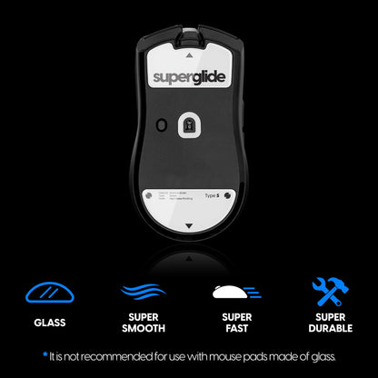 Pulsar Gaming Gears Superglide Mouse Skates - Smooth Glide, Round Edge, Razer Viper V3 Pro, White, Model RVP3SGW