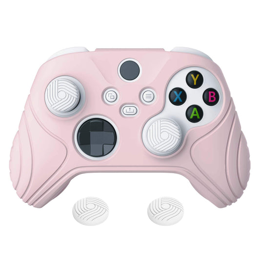 eXtremeRate PlayVital Samurai Edition Cherry Blossoms Pink Anti-slip Controller Grip Silicone Skin for Xbox Core Controller  Ergonomic Protective Case for Xbox Series S/X w/Thumb Grips
