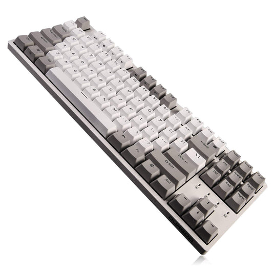 DURGOD Taurus K320 TKL Mechanical Gaming Keyboard - 87 Keys, Cherry Brown Switches, White, USB Type C, Double Shot PBT, NKRO