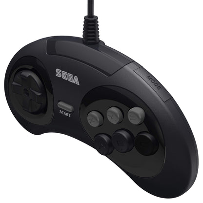 Retro-Bit Sega Genesis Controller 6-Button Arcade Pad - Black - Model 849172010215